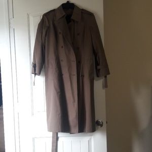 Brown 4 petite trench coat with removable insert